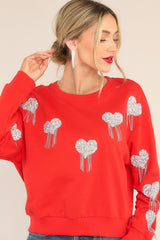 Fight For Love Red Sweatshirt - Red Dress
