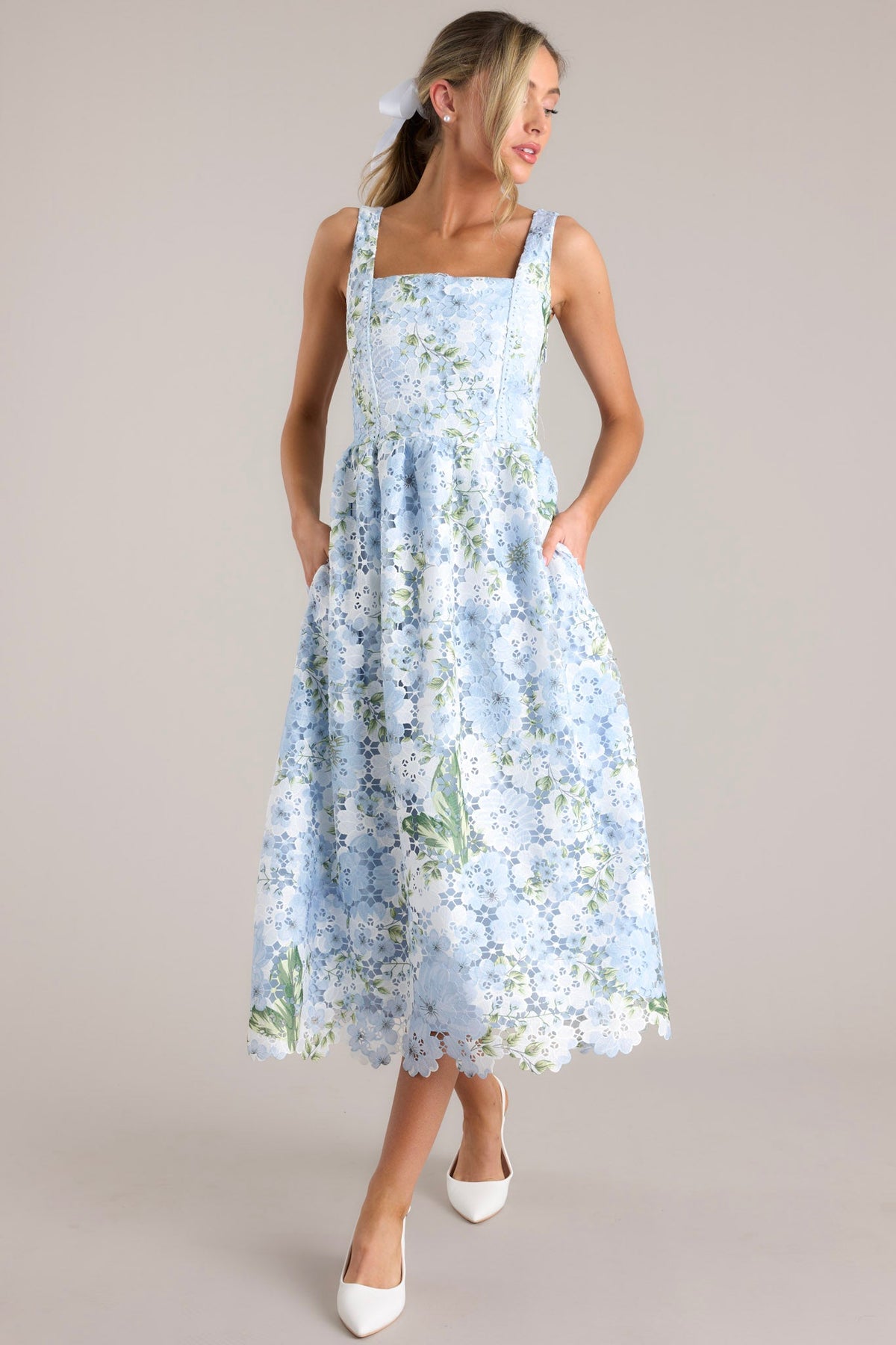 Soft Devotion Midi Dress, Light Sky Blue main image 0