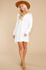 Forever In Love Ivory Tunic Sweater - Red Dress