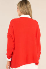 Full Heart Red Sweater - Red Dress