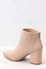 Game Plan Beige Ankle Boots - Red Dress
