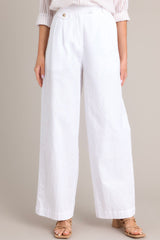 Get What You Need White Linen Pants - Red Dress