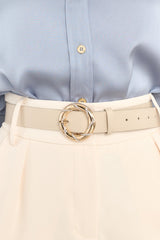Give All You Can Taupe Belt - Red Dress