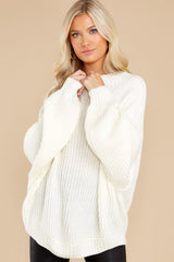 Giving Me Chills Ivory Sweater - Red Dress