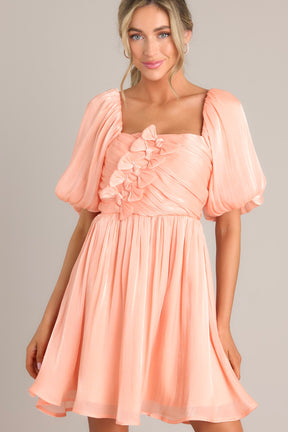 Peach Mini Dress - All Dresses | Red Dress