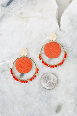 Got Your Love Tomato Orange Earrings - Red Dress