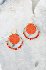 Got Your Love Tomato Orange Earrings - Red Dress