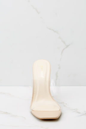 Nude Matte And Clear Heels - All Heels | Red Dress