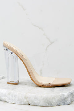 Nude Matte And Clear Heels - All Heels | Red Dress