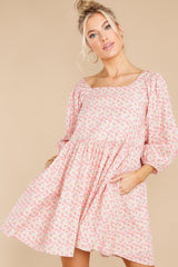 It's Your Choice Pink Floral Print Dress - Red Dress