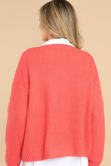 Just A Thought Tomato Red Sweater - Red Dress