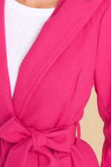 Know Deep Down Hot Pink Coat - Red Dress