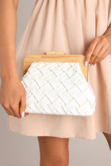 Laughter Legacy White Convertible Clutch - Red Dress