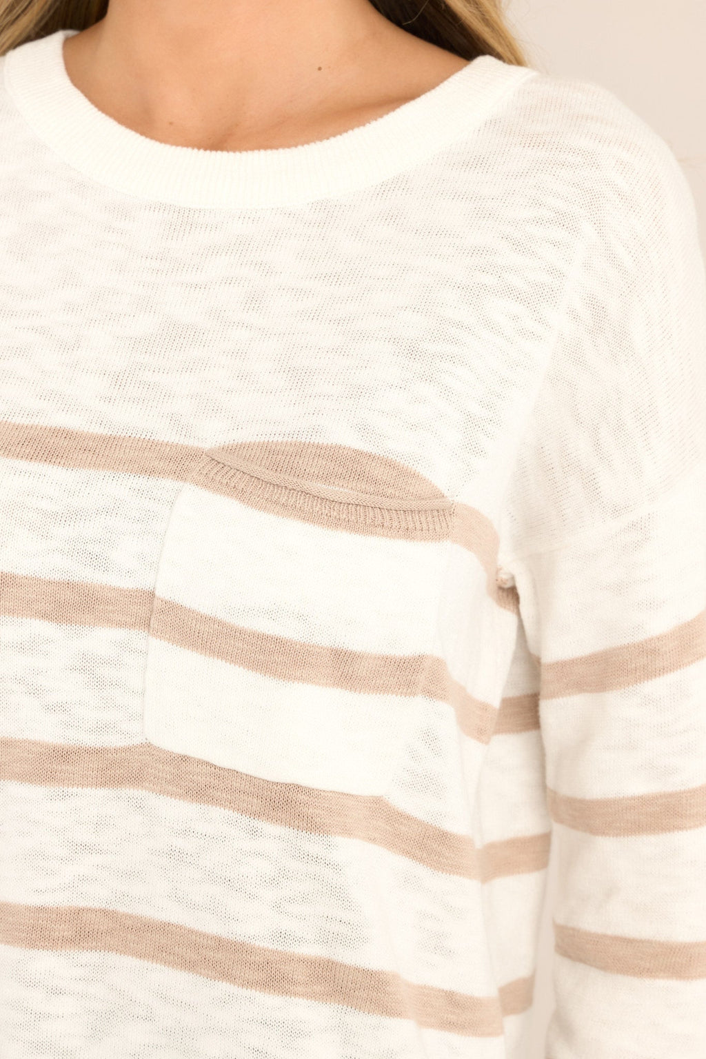 Girls Beige Stripes Top main image 1