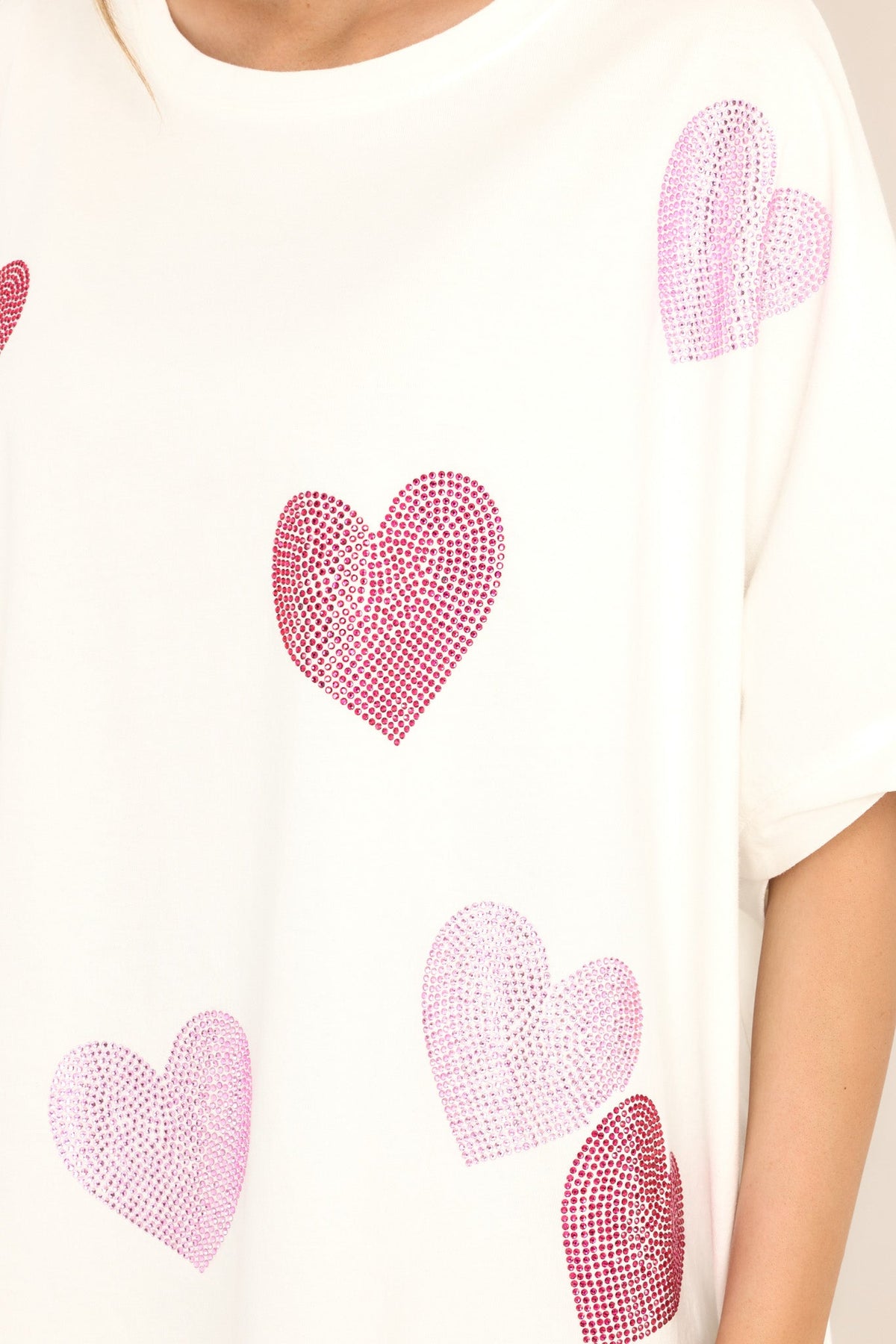 With Love & Romance Oversized Tee Baby Pink