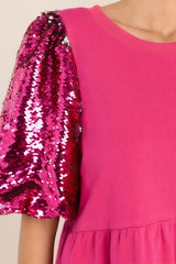 Lost In Love Hot Pink Mini Dress - Red Dress