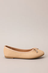 Love And Laughter Beige Ballet Flats - Red Dress