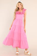 Love Grows Here Bubblegum Pink Maxi Dress - Red Dress