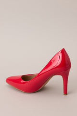 Magic Moments Pointed Toe Red High Heel Pumps - Red Dress