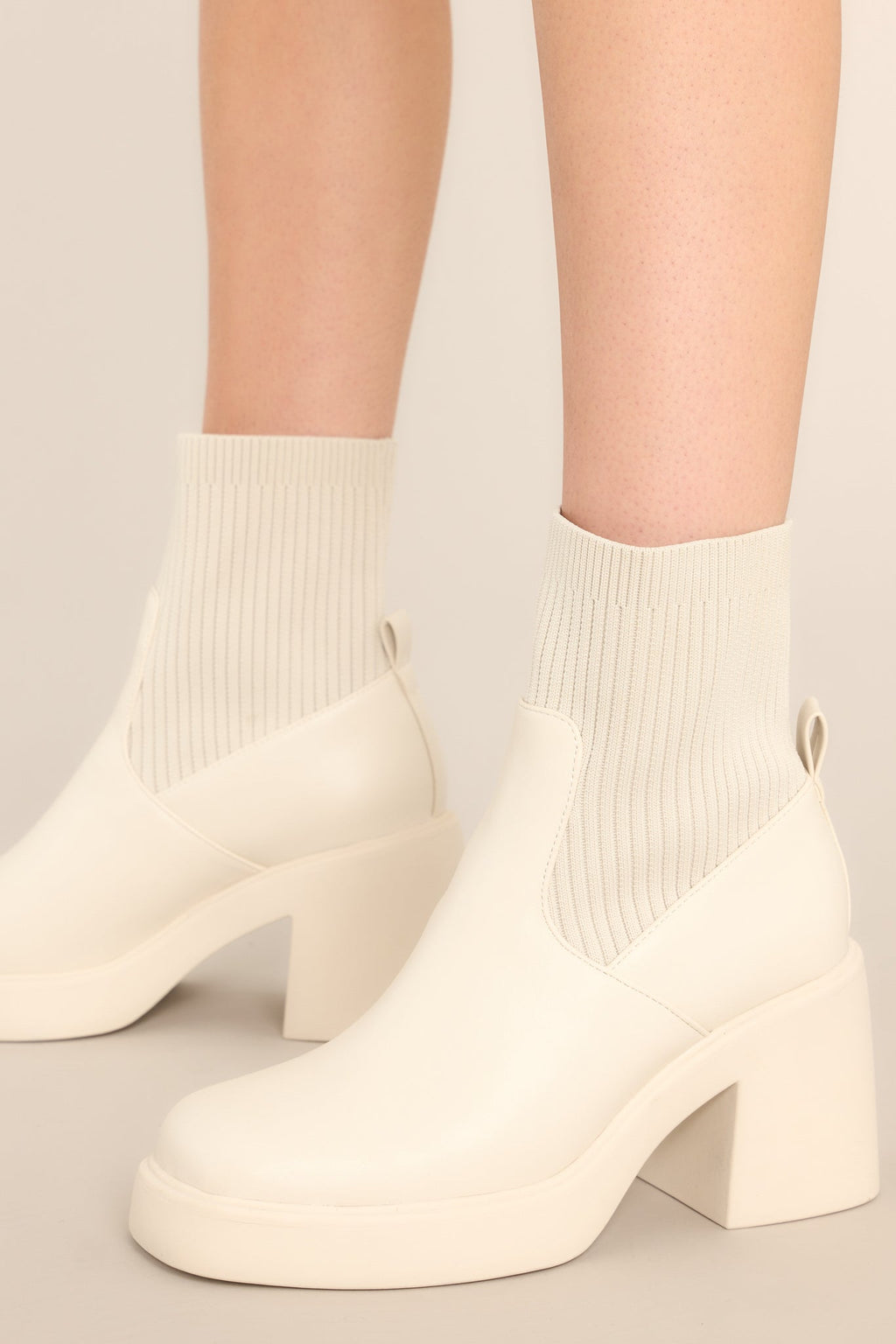 Ivory Bowow Ankle Boots