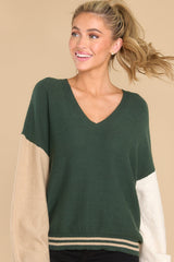 Mean Something Hunter Green Sweater - Red Dress