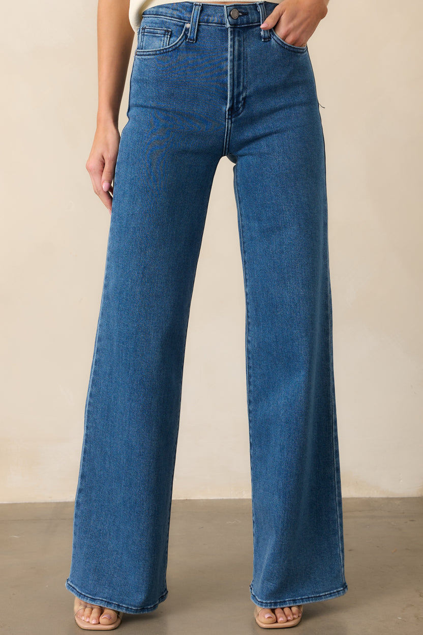 Washed Wide-Leg Jeans main image 0