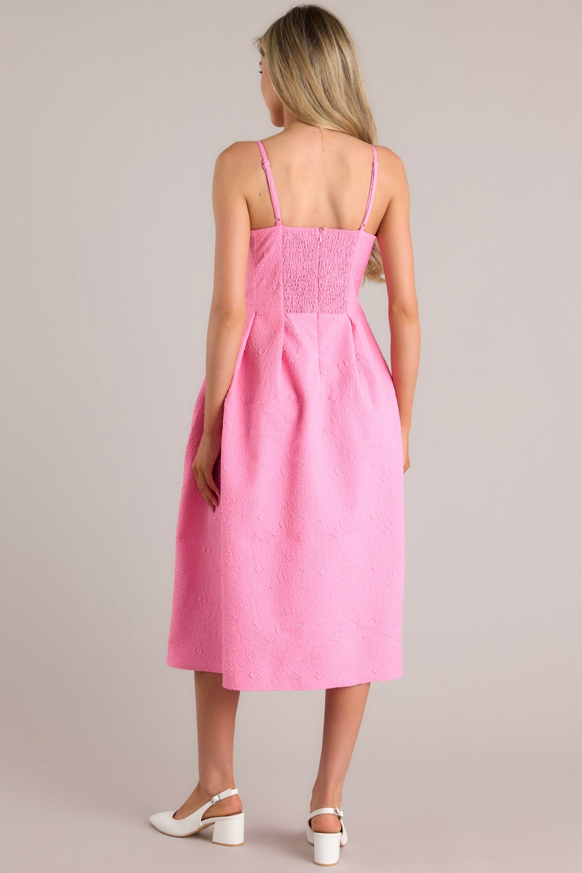 Bright Pink Midi Dress