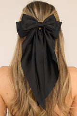 Might As Well Try Black Clip In Bow - Red Dress
