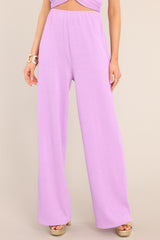 MINKPINK Unity Ring Textured Lilac Pants - Red Dress
