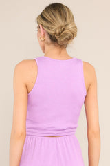 MINKPINK Unity Ring Textured Lilac Tank - Red Dress