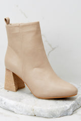 Modern Classic Taupe Ankle Booties - Red Dress