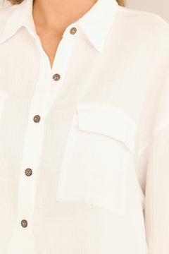 The Button Gauze Top in 2 Colors/AS main image 0