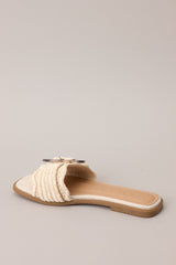 Now What Beige Woven Buckle Sandals (BACKORDER MAY) - Red Dress