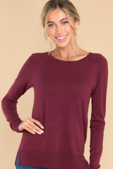 Oh So Lovely Wine Top - Red Dress