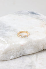 Oh So Pure Gold Ring - Red Dress