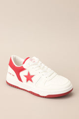On Beat Red & White Sneakers (BACKORDER APRIL) - Red Dress