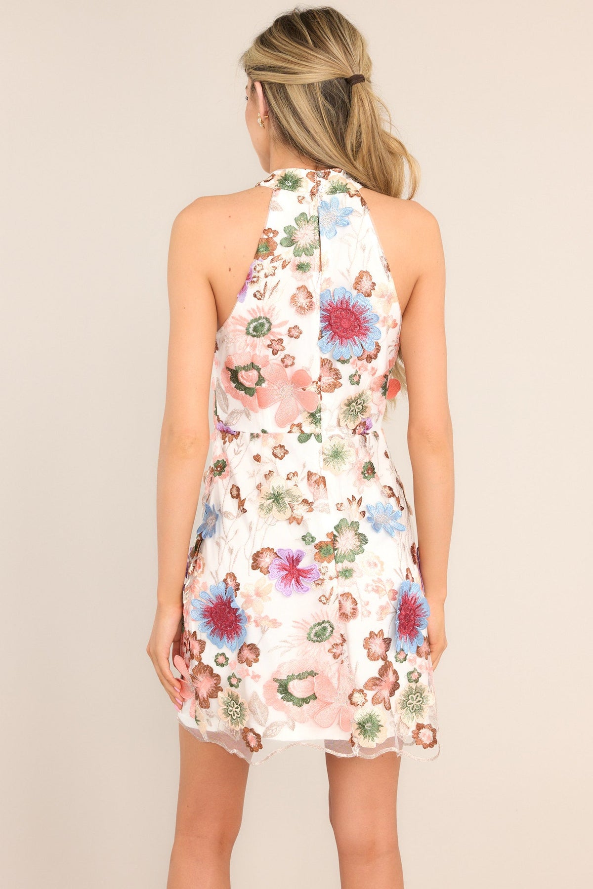 Floral Embroidered Mini Dress main image 0