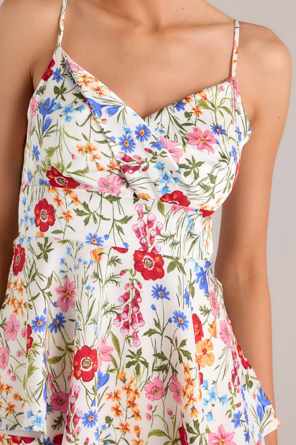 Here She Comes Off White Floral Print Maxi Dress