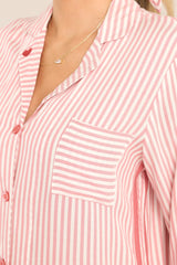 PJ Salvage Stripe Hype Pink Nightshirt - Red Dress