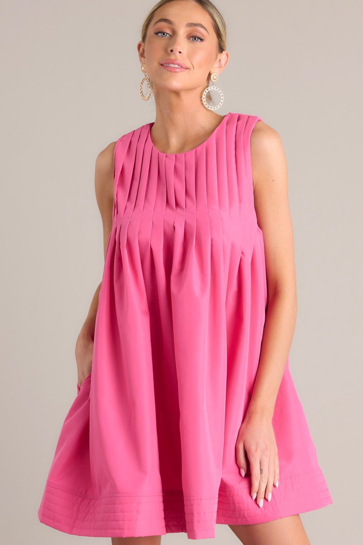 Black Pink Shift Dress