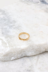 Powerful Love Gold Ring - Red Dress