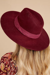 Profiles Well Burgundy Hat - Red Dress
