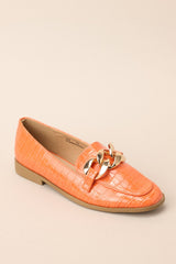 Put A Pin In It Orange Loafers - Red Dress