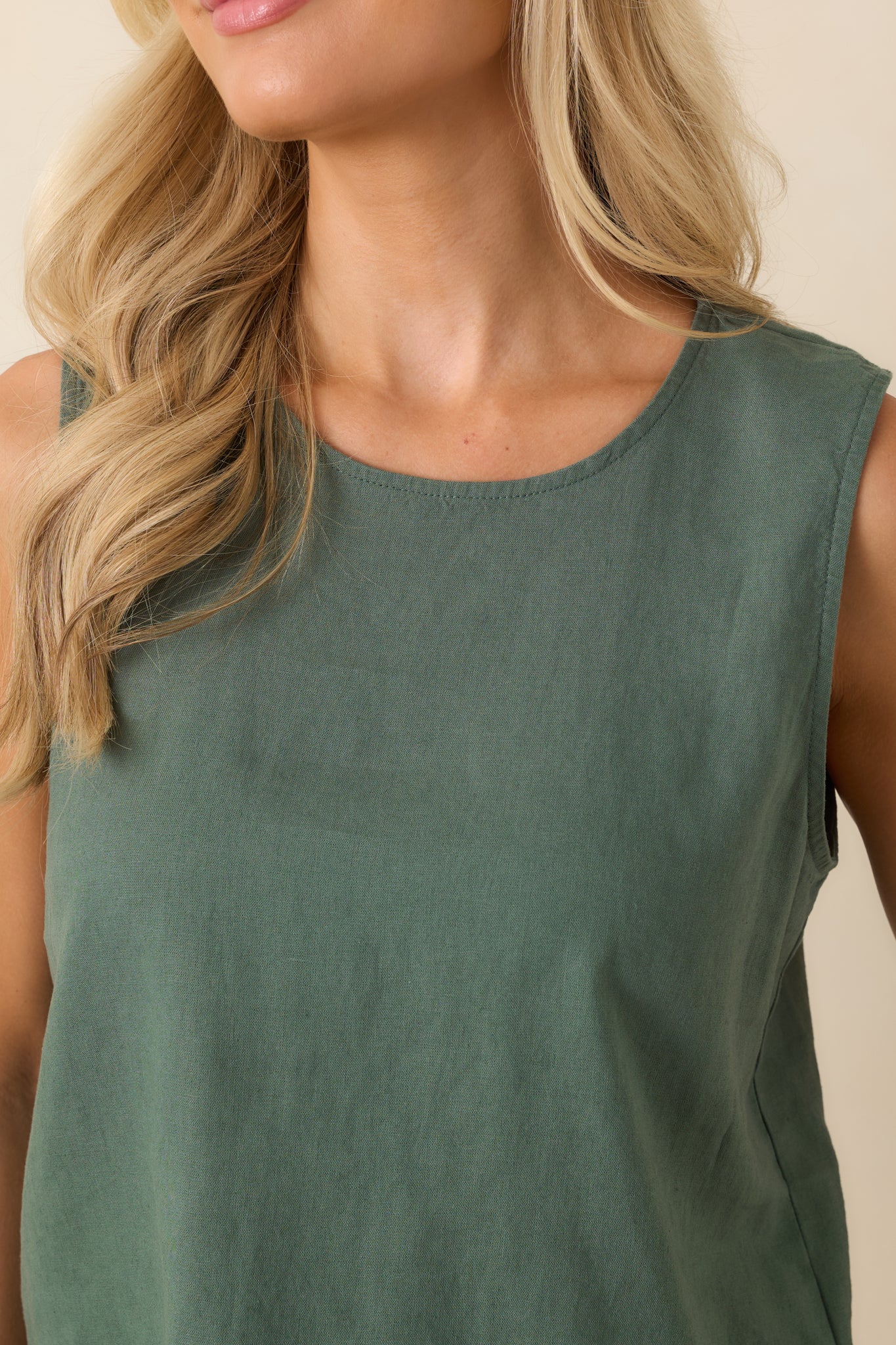 Sloane Everglade Green Linen Tank | Z Supply