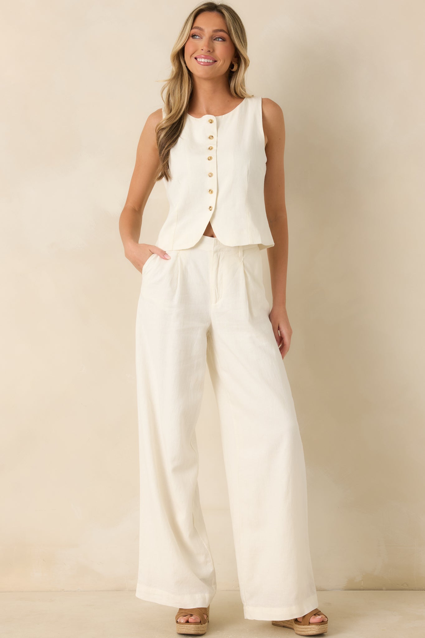 Overlook Ivory Linen Pants | Z Supply