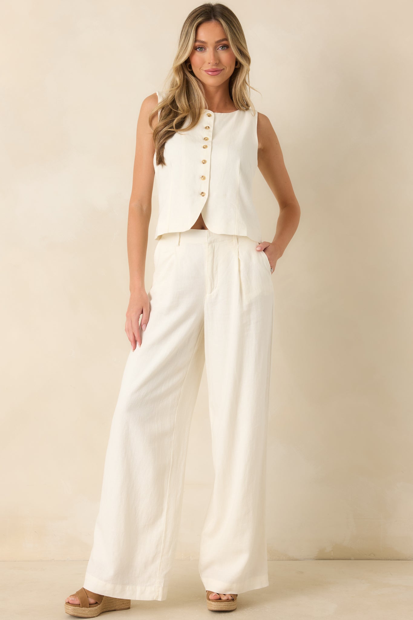 Overlook Ivory Linen Pants | Z Supply