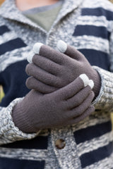 3 Cozy In The Cold Grey Gloves at reddress.com