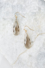 2 Without Warning Taupe Earrings at reddress.com