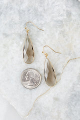 3 Without Warning Taupe Earrings at reddress.com