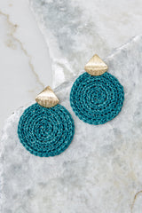 2 Another Kind Of Love Dark Turquoise Earrings at reddress.com